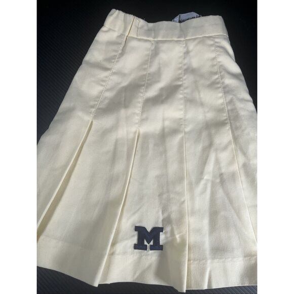 Vtg Boast U Of Michigan Womens Sz 10 Yellow Tennis Skirt Pleated Preppy - Picture 2 of 11
